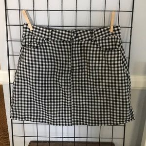 Gingham A-line skirt